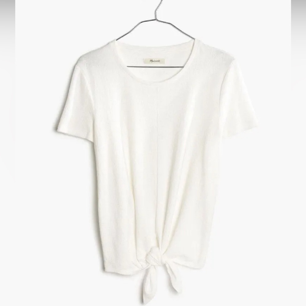 Madewell textured twist tie short sleeve shirt Size S